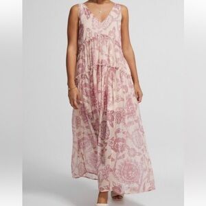 NWT-Free People Julianna Maxi Dress in color:Ivory Combo